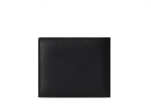 NWT Longvadon 1407 soft leather black card holder 7CC Noir Profond for women.